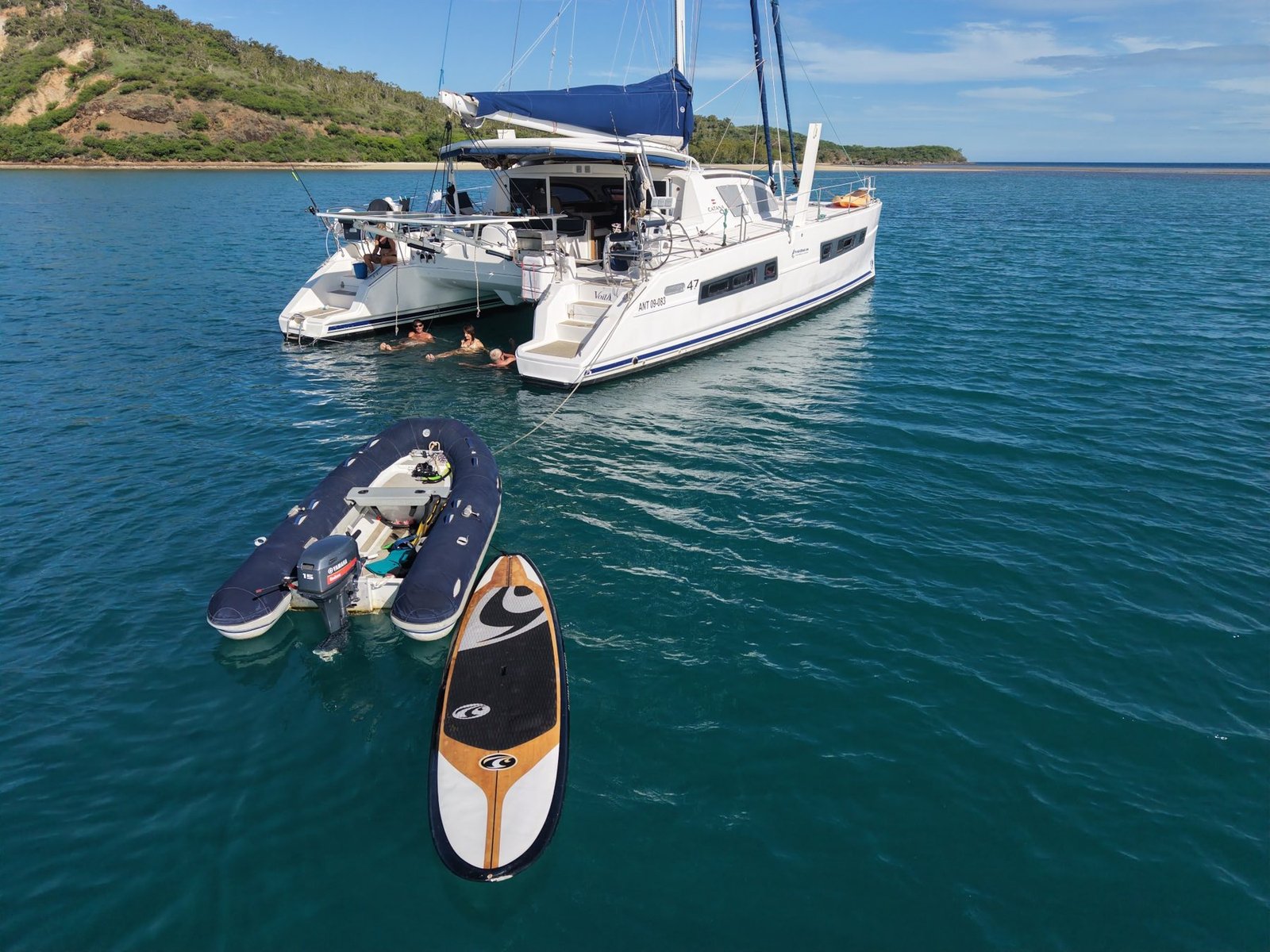 Swimming from the stern of VOILÀ